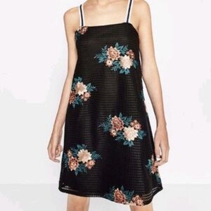 Zara Floral Black Dress